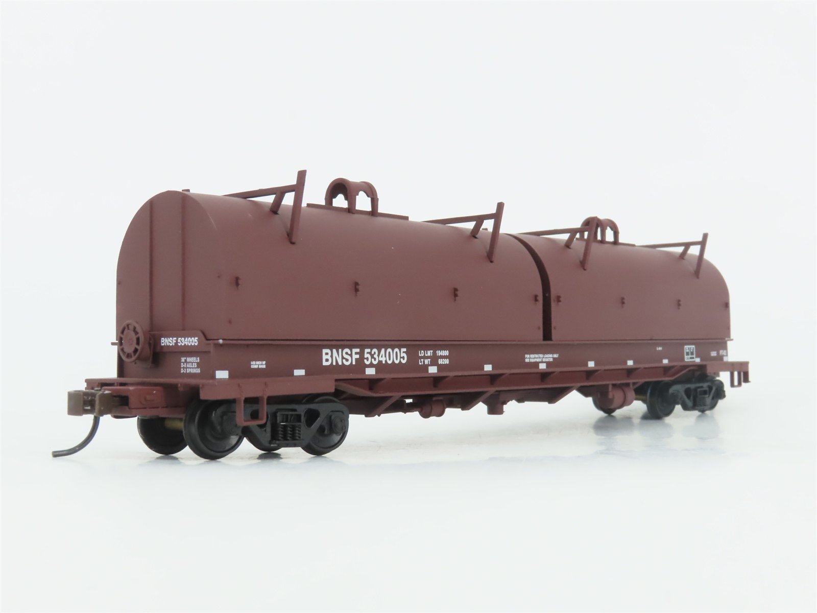 HO Scale Walthers 932-3824 BNSF Railway Round-Hood Cushion Coil Car #534005