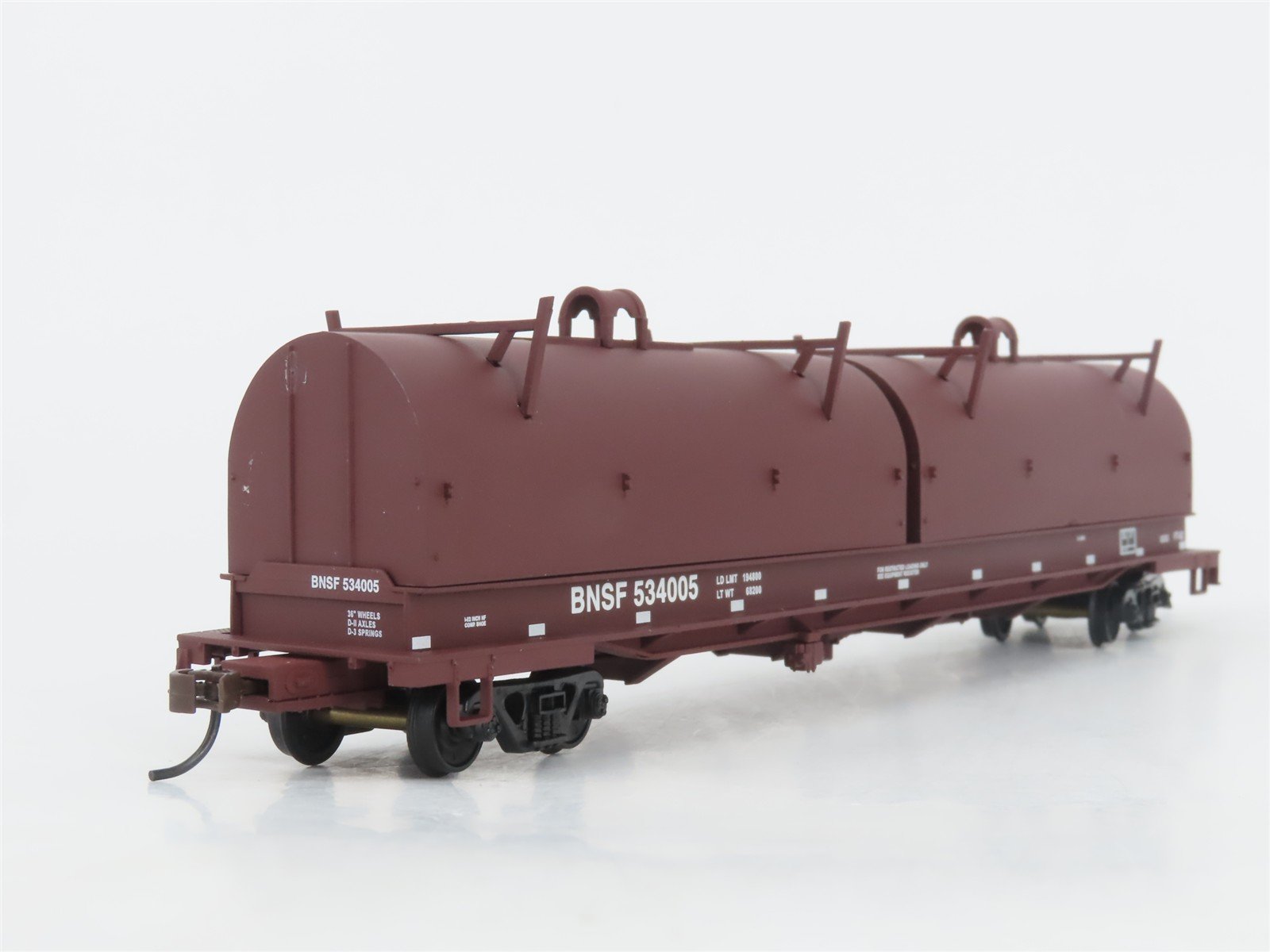HO Scale Walthers 932-3824 BNSF Railway Round-Hood Cushion Coil Car #534005