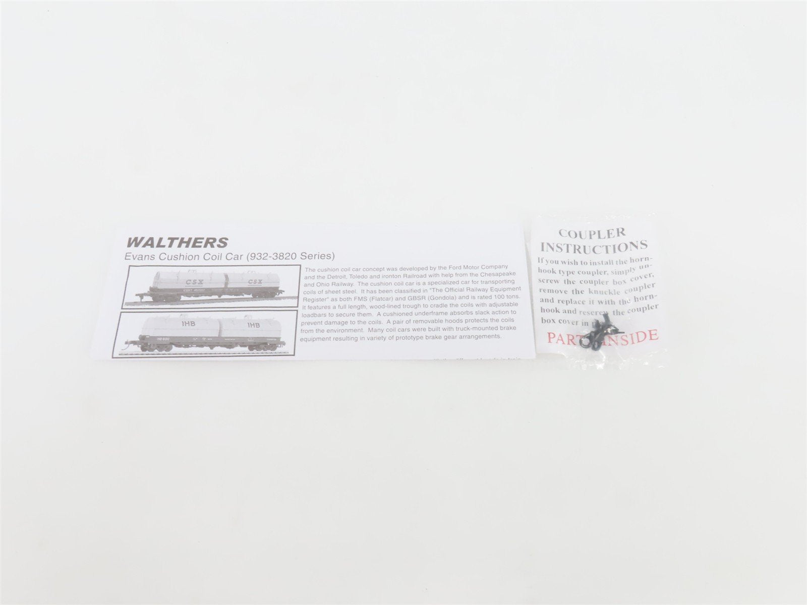 HO Scale Walthers 932-3824 BNSF Railway Round-Hood Cushion Coil Car #534005