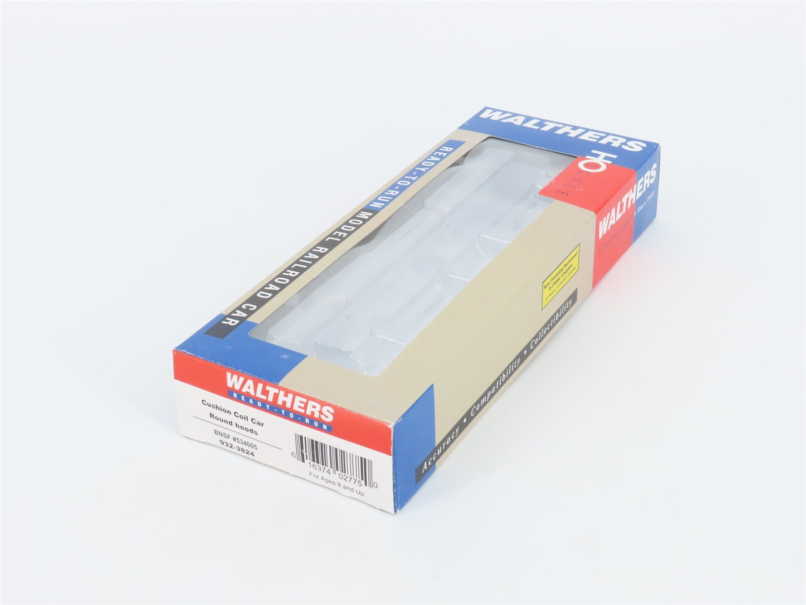 HO Scale Walthers 932-3824 BNSF Railway Round-Hood Cushion Coil Car #534005