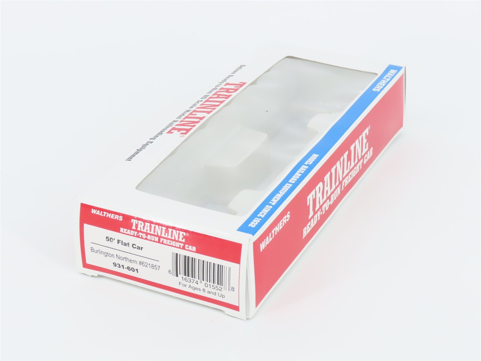 HO Scale Walthers Trainline 931-601 BN Burlington Northern 50' Flat Car #621857