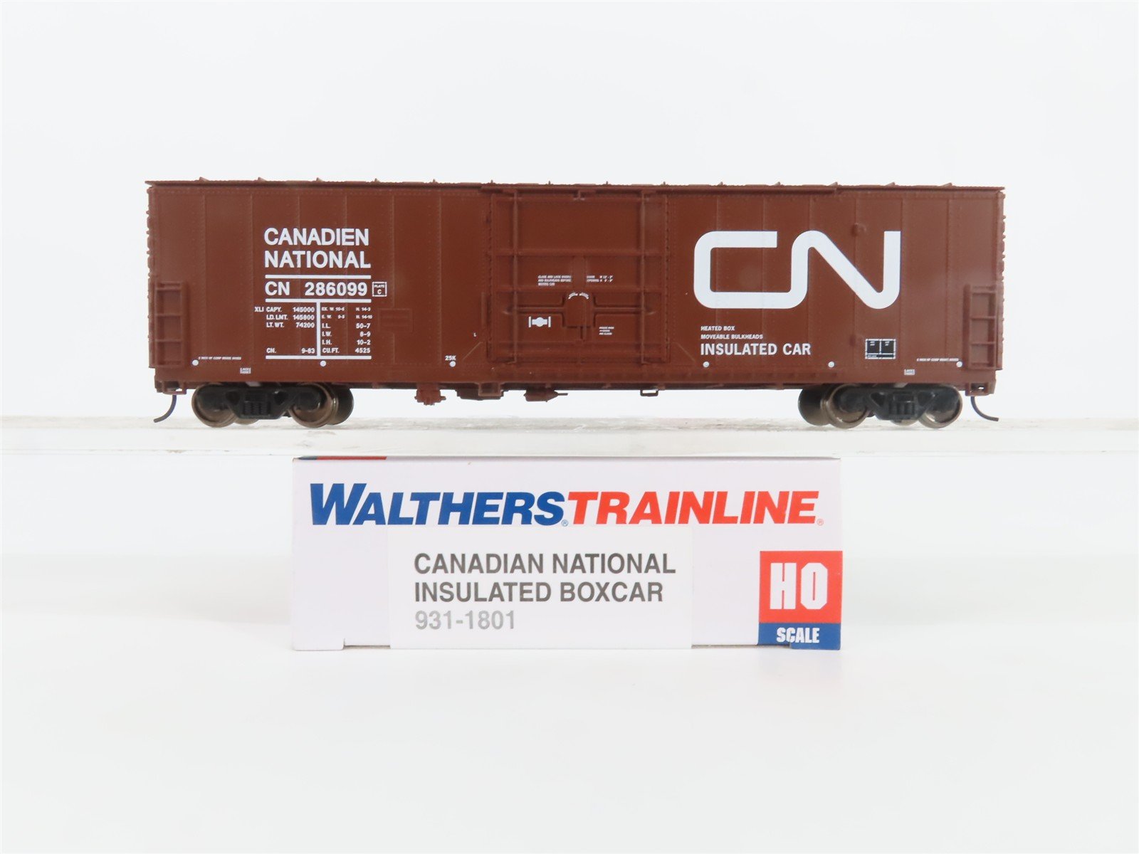 HO Walthers Trainline 931-1801 CN Canadian National Insulated Box Car #286099