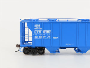 HO Scale Athearn 93726 GTW Grand Trunk Western 3-Bay Covered Hopper #113906