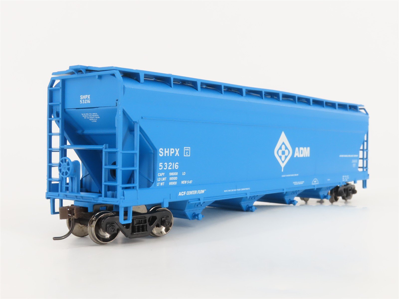 HO Athearn 72261 SHPX ADM Archer-Daniels-Midland 4-Bay Covered Hopper #53216