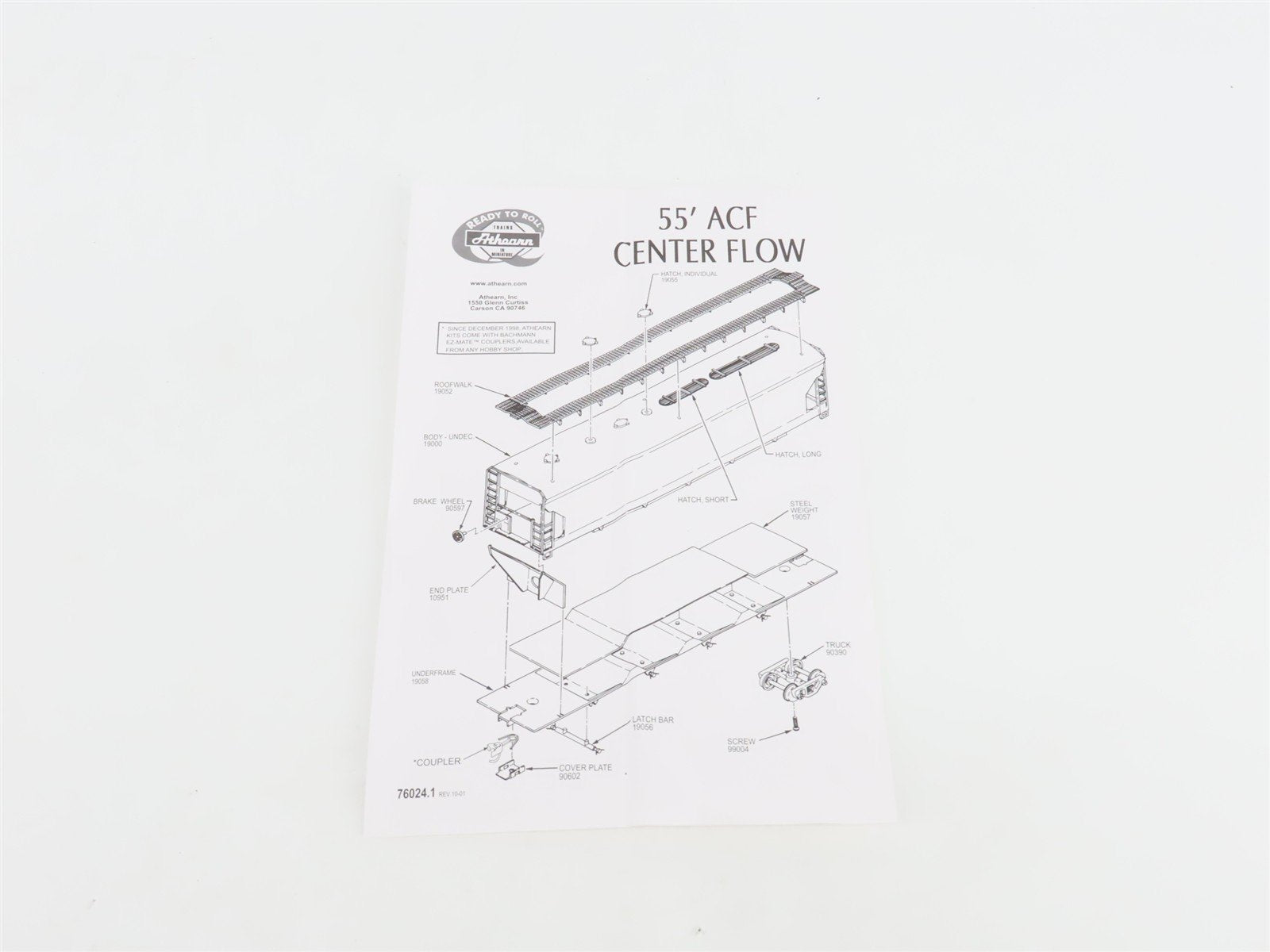 HO Athearn 72261 SHPX ADM Archer-Daniels-Midland 4-Bay Covered Hopper #53216