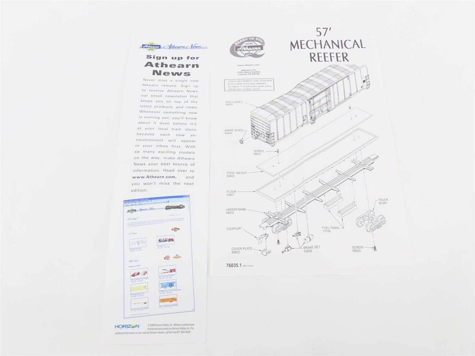 HO Scale Athearn 71190 BAR Bangor & Aroostook 57' Mech Reefer #11214