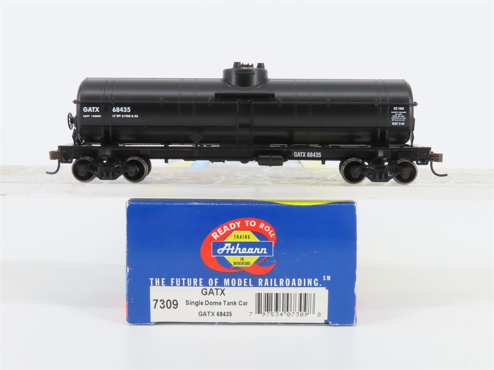 HO Scale Athearn 7309 GATX 8k Gallon Single Dome Tank Car #68435