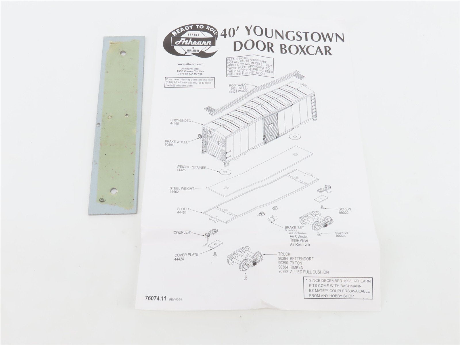 HO Scale Athearn 70010 WAB Wabash 40' Youngstown Door Box Car #60041