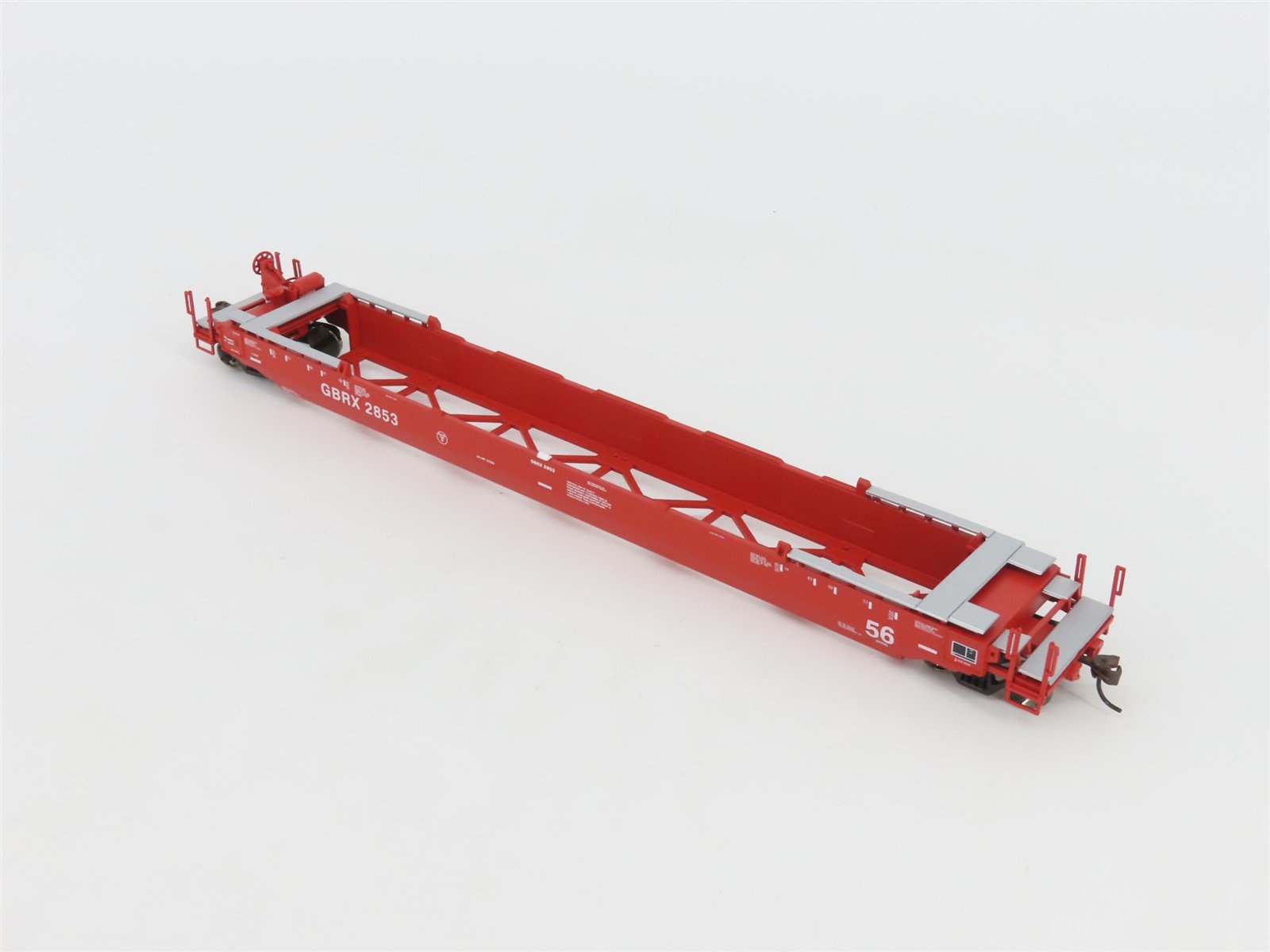 HO Scale Athearn 91101 GBRX 56' Well Car #2853 w/ 4 28' Containers