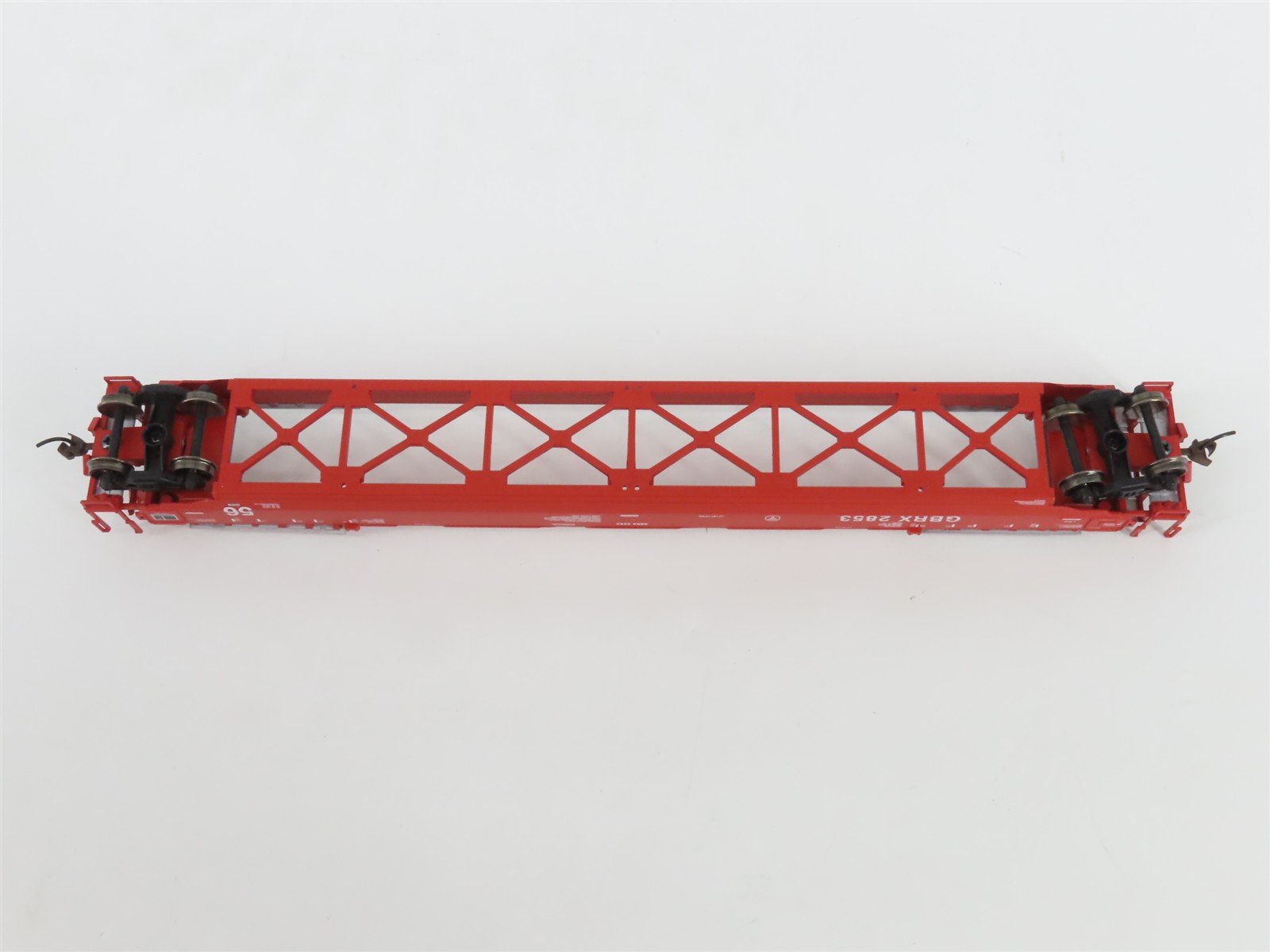 HO Scale Athearn 91101 GBRX 56' Well Car #2853 w/ 4 28' Containers