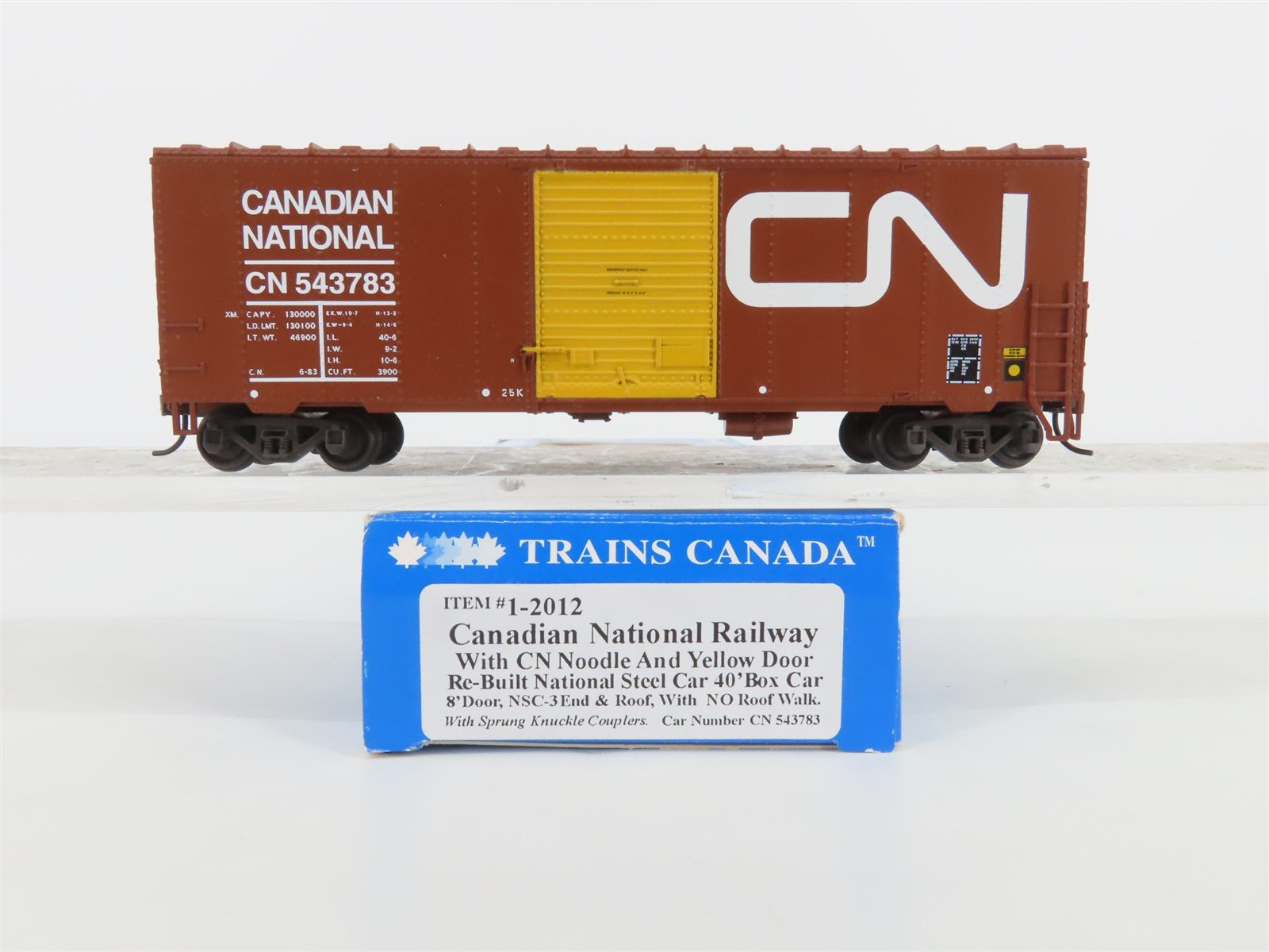 HO Scale Trains Canada 1-2012 CN Canadian National 40' Box Car #543783