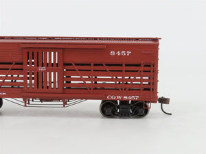 HO Scale Roundhouse 84205 CGW Chicago Great Western 36' Stock Car #8457