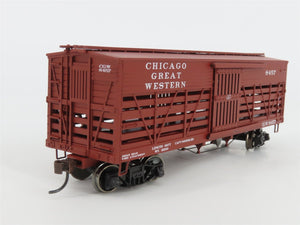 HO Scale Roundhouse 84205 CGW Chicago Great Western 36' Stock Car #8457