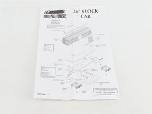 HO Scale Roundhouse 84205 CGW Chicago Great Western 36' Stock Car #8457