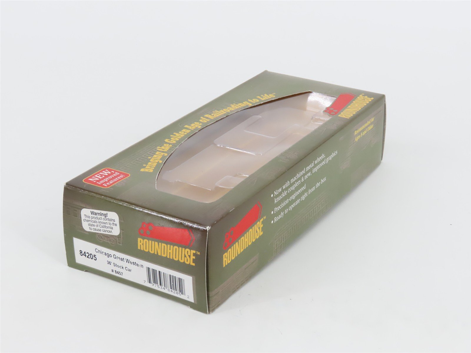 HO Scale Roundhouse 84205 CGW Chicago Great Western 36' Stock Car #8457