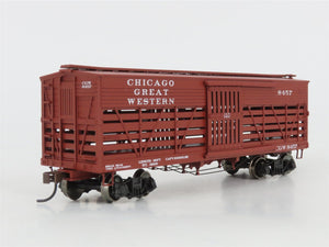 HO Scale Roundhouse 84205 CGW Chicago Great Western 36' Stock Car #8457