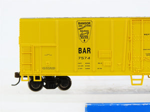 HO Scale Bachmann Silver Series 17908 BAR Bangor & Aroostook 50' Reefer #7574