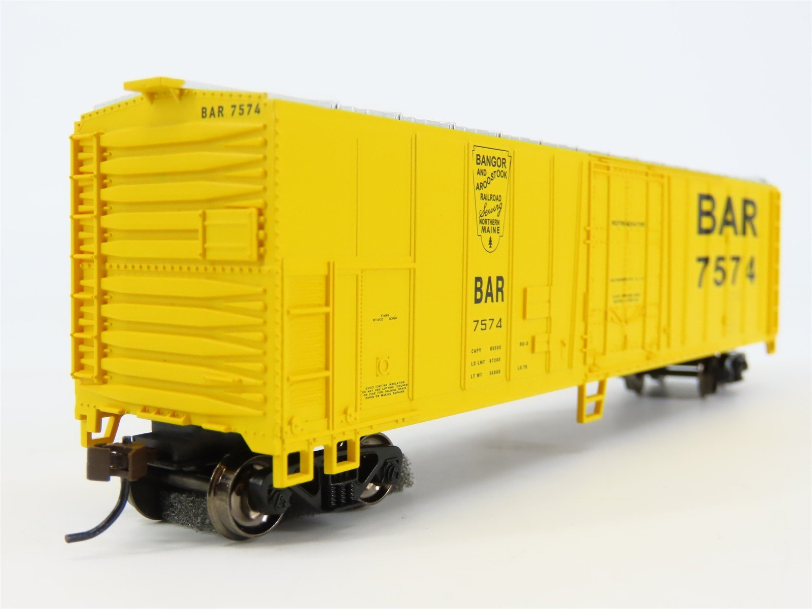 HO Scale Bachmann Silver Series 17908 BAR Bangor & Aroostook 50' Reefer #7574