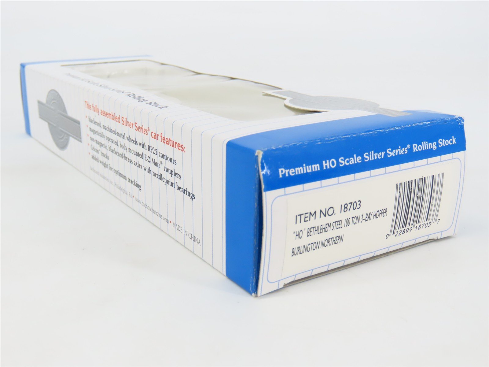 HO Bachmann Silver Series 18703 BN Burlington Northern 3-Bay Open Hopper #540702