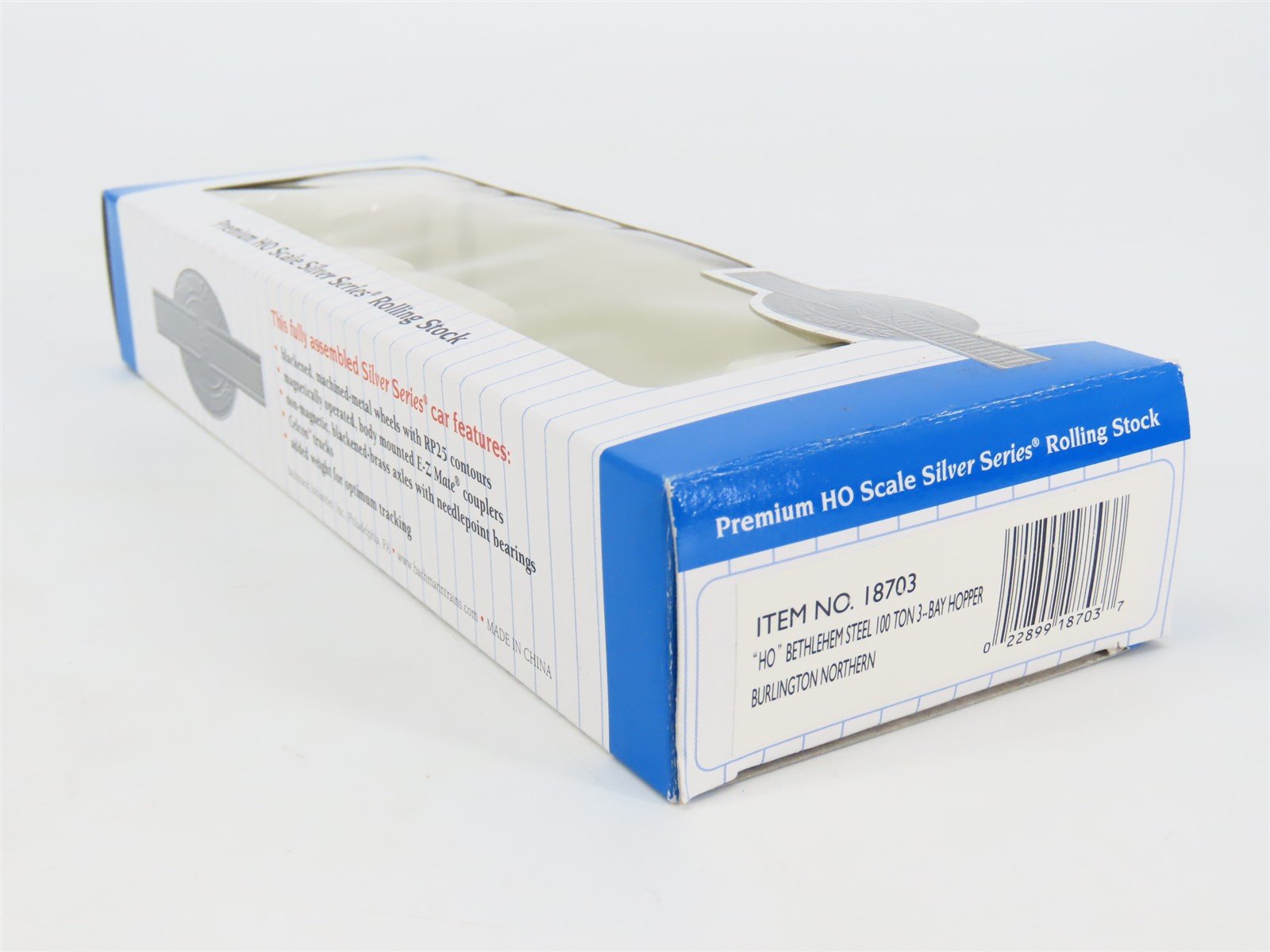 HO Bachmann Silver Series 18703 BN Burlington Northern 3-Bay Open Hopper #540702