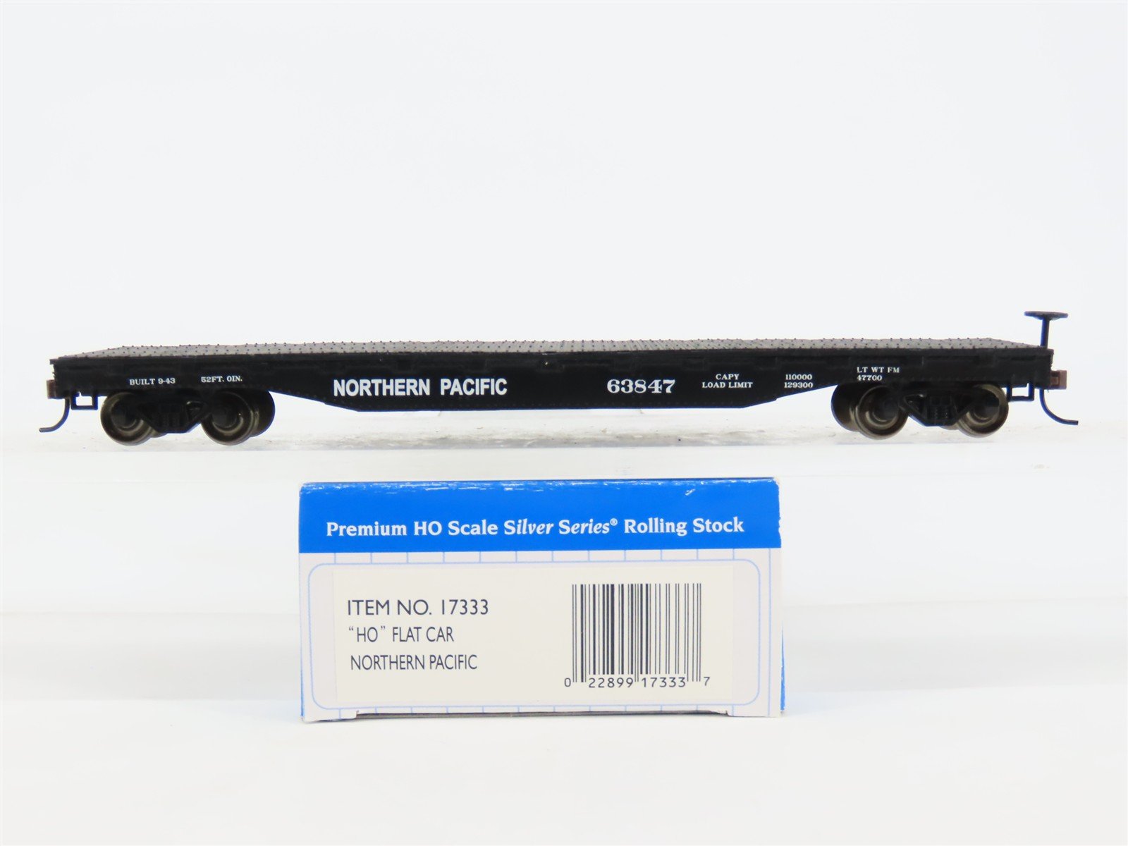 HO Scale Bachmann Silver Series 17333 NP Northern Pacific Flat Car #63847