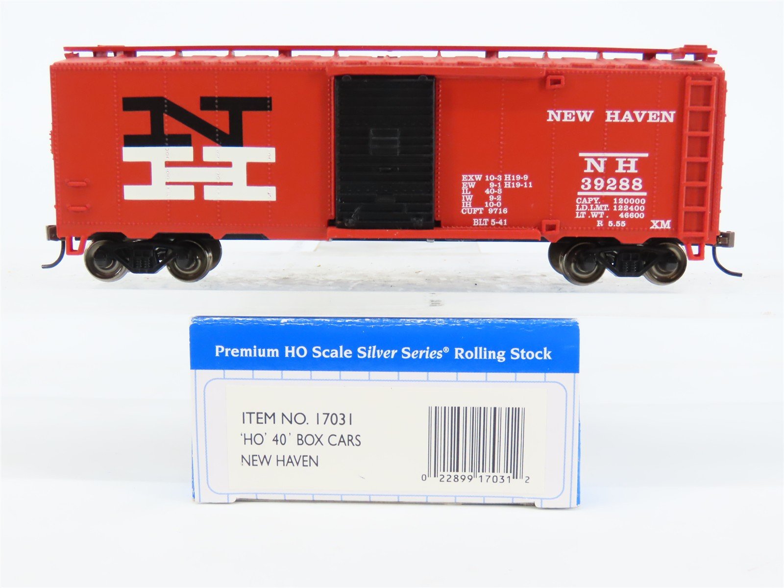 HO Scale Bachmann Silver Series 17031 NH New Haven 40' Box Car #39288