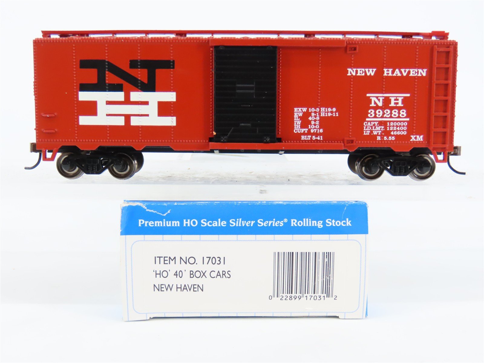 HO Scale Bachmann Silver Series 17031 NH New Haven 40' Box Car #39288