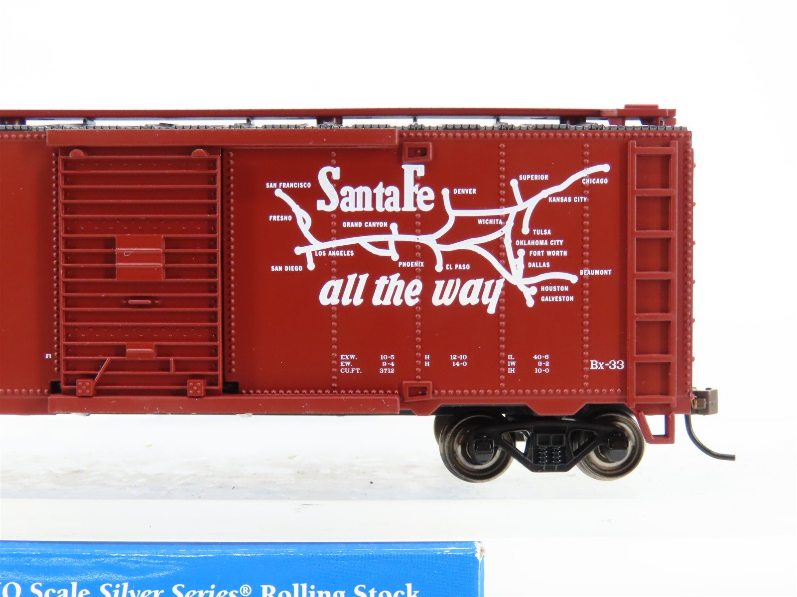 HO Scale Bachmann Silver Series 16505 ATSF The Chief West 40' Map Boxcar #145225