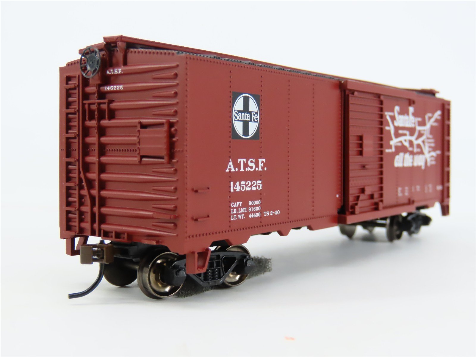 HO Scale Bachmann Silver Series 16505 ATSF The Chief West 40' Map Boxcar #145225