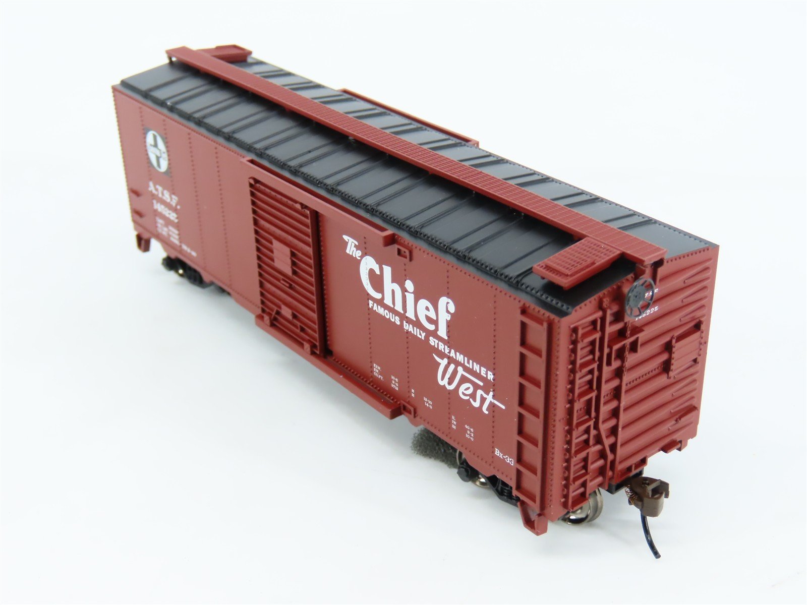 HO Scale Bachmann Silver Series 16505 ATSF The Chief West 40' Map Boxcar #145225