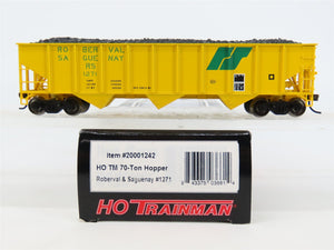 HO Atlas Trainman 20001242 RS Roberval & Saguenay 3-Bay Hopper #1271 w/ Load