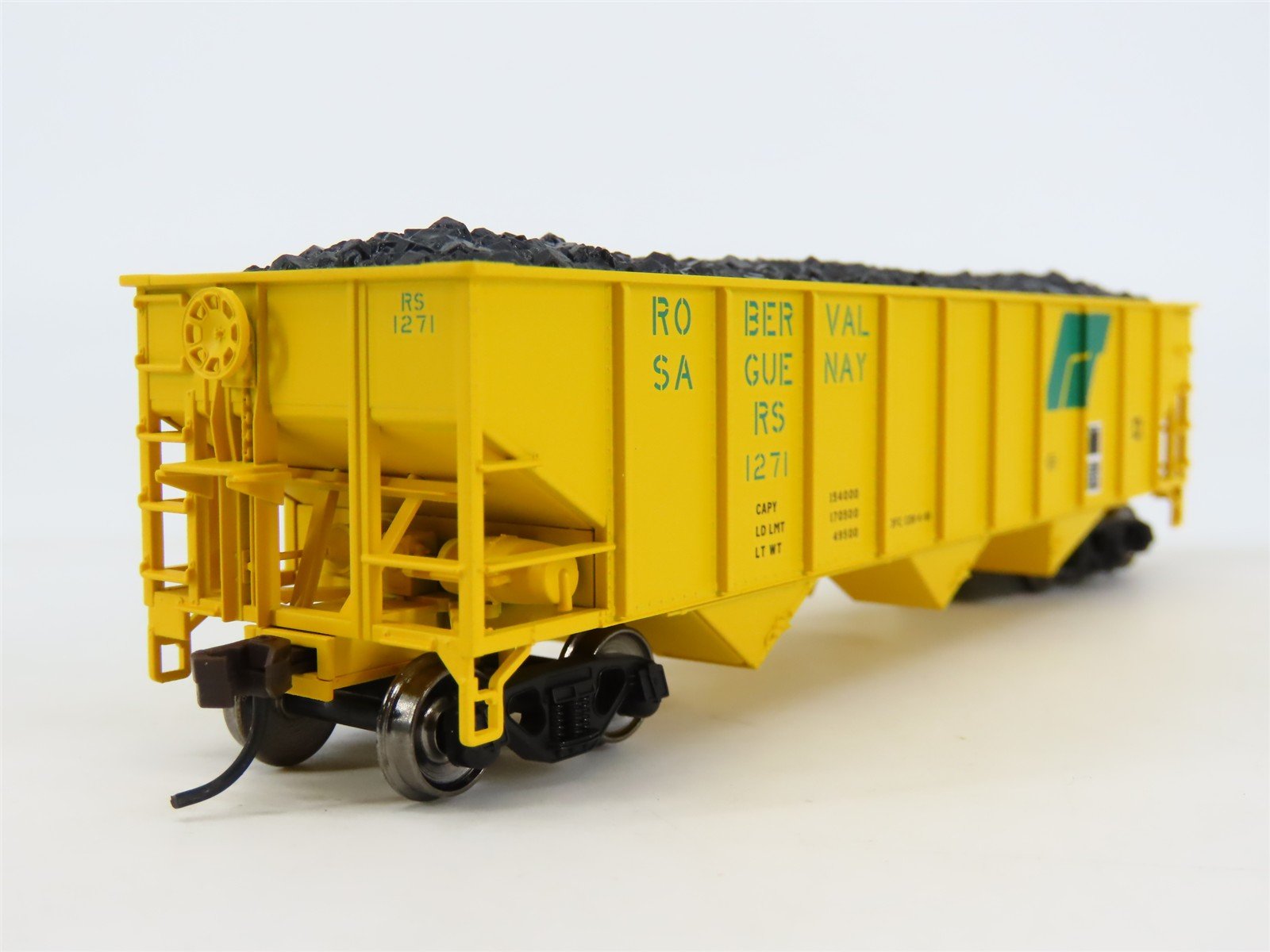 HO Atlas Trainman 20001242 RS Roberval & Saguenay 3-Bay Hopper #1271 w/ Load