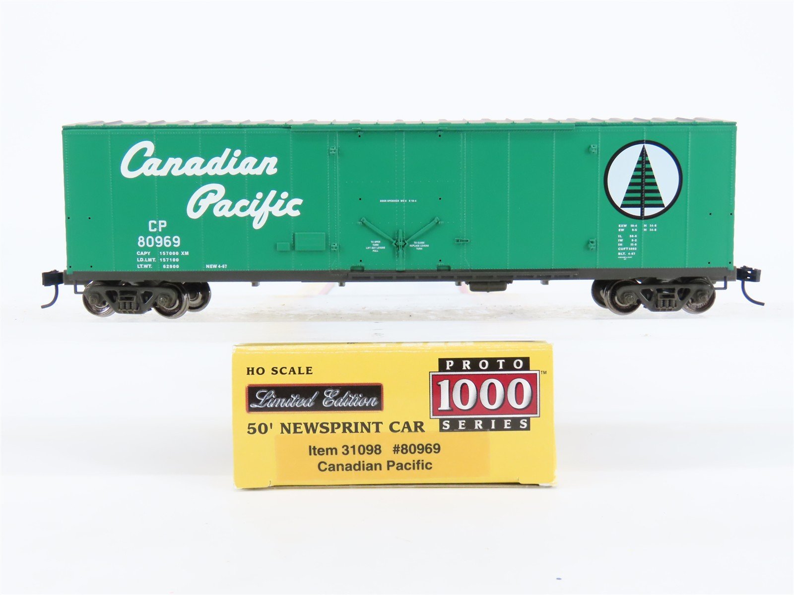 HO Life-Like Proto 1000 Series LE 31098 CP Canadian Pacific 50' Newsprint Boxcar