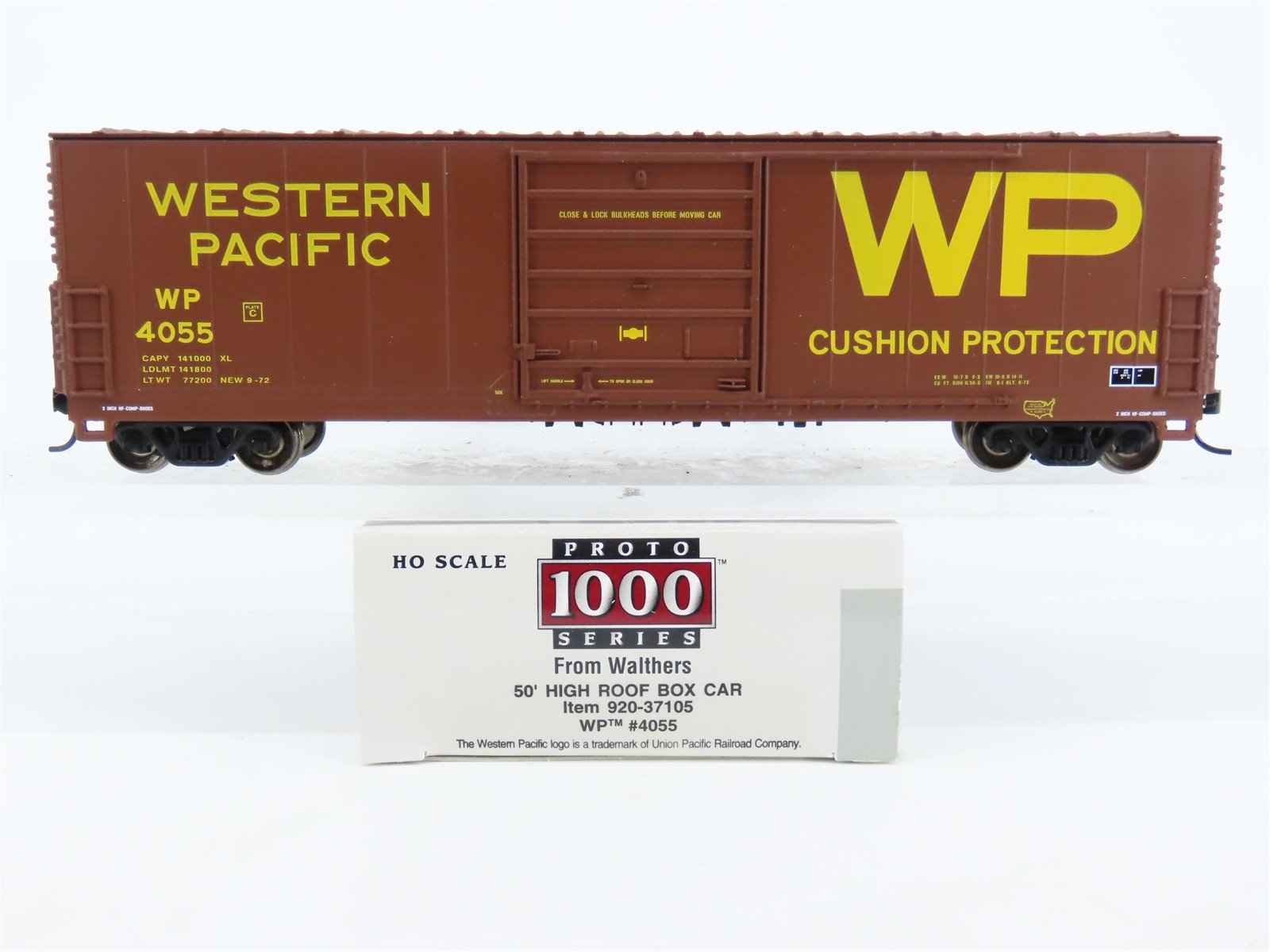 HO Scale Walthers Proto 1000 Series 920-37105 WP 50' High Roof Boxcar #4055