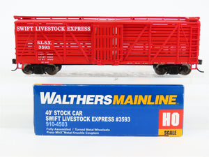 HO Walthers Mainline 910-4503 SLSX Swift Livestock Express 40' Stock Car #3593