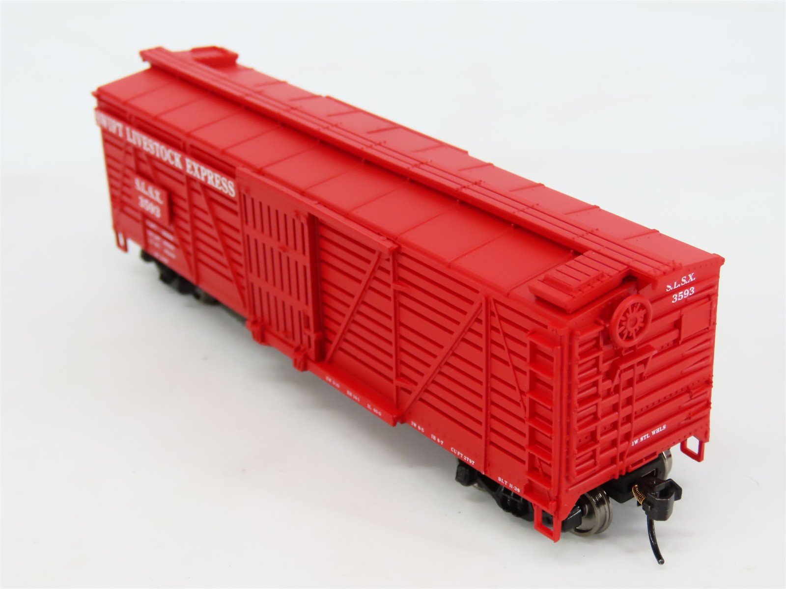 HO Walthers Mainline 910-4503 SLSX Swift Livestock Express 40' Stock Car #3593