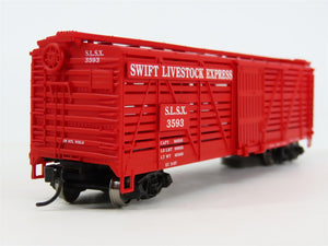 HO Walthers Mainline 910-4503 SLSX Swift Livestock Express 40' Stock Car #3593