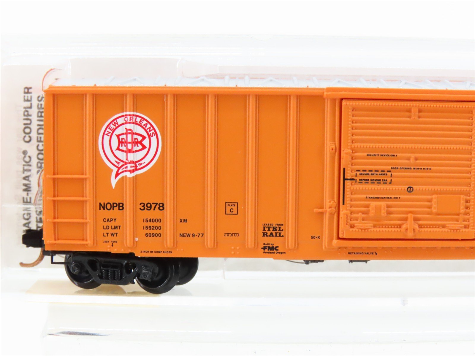 N Scale Micro-Trains MTL 25110 NOPB New Orleans Public Belt 50' Box Car #3978