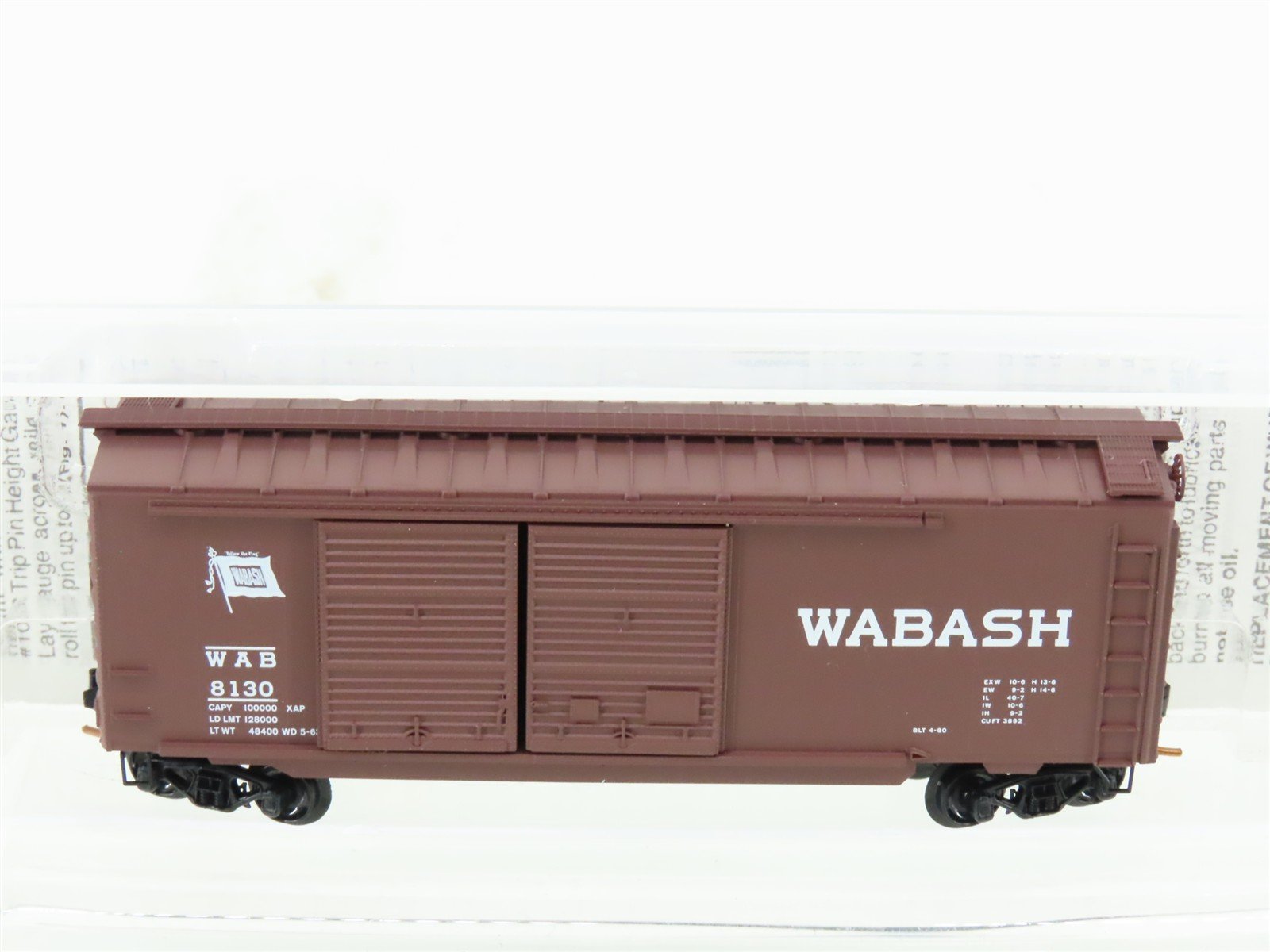 N Scale Micro-Trains MTL 23130 WAB Wabash 40' Double Doors Box Car #8130