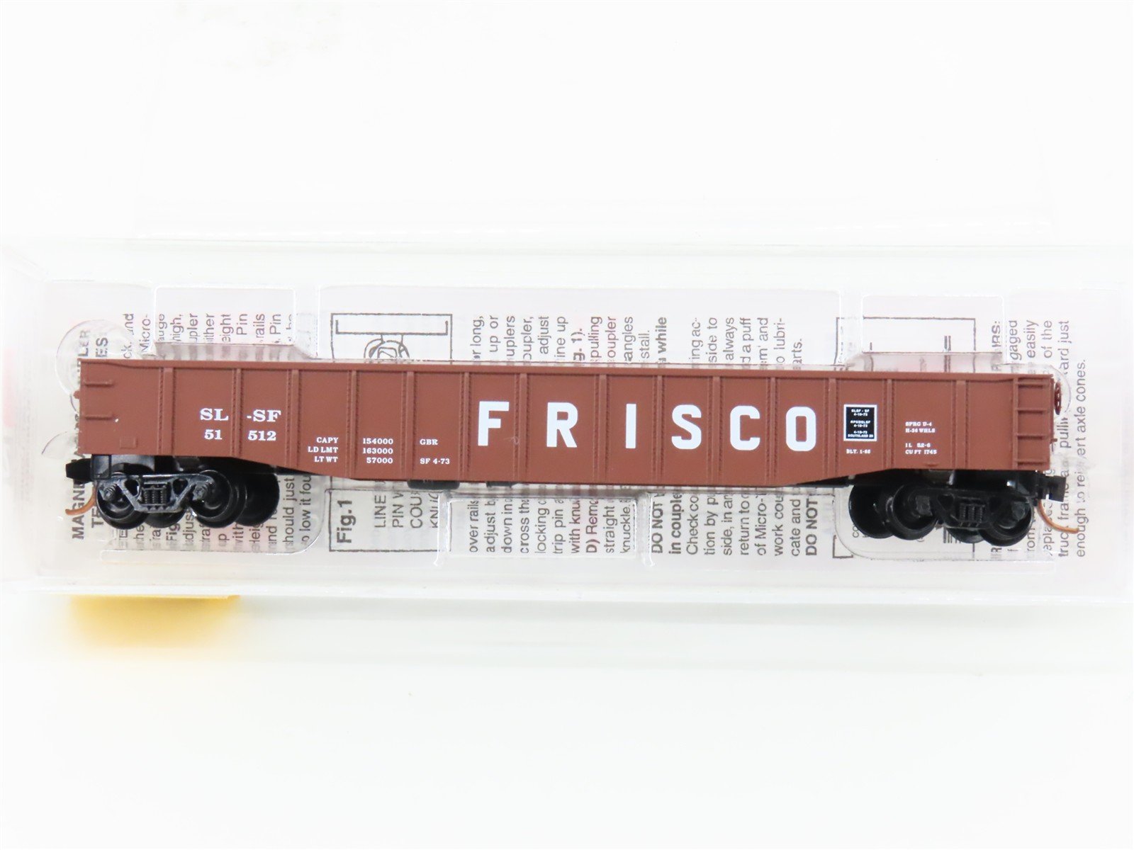 N Scale Micro-Trains MTL 105530 SL-SF Frisco 50' Open Steel Side Gondola #51512