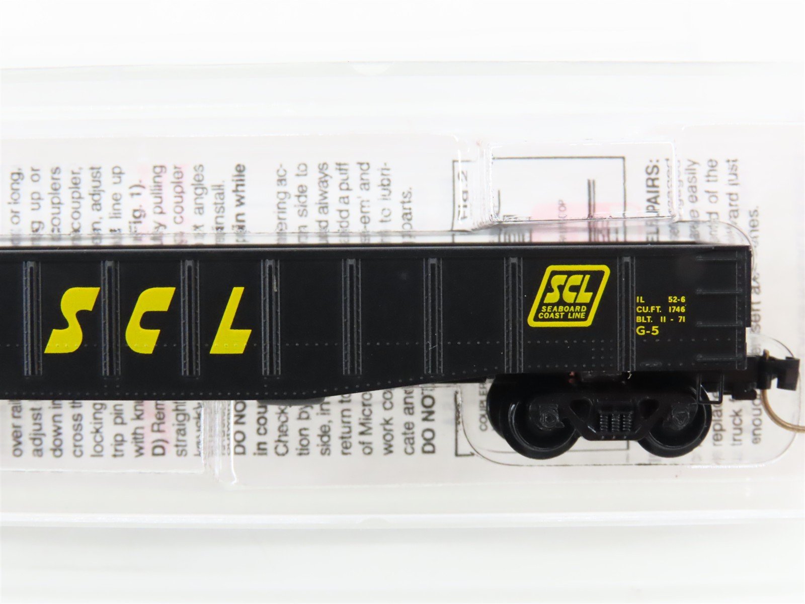 N Scale Micro-Trains MTL 105040 SCL Seaboard Coast Line 50' Gondola #130531