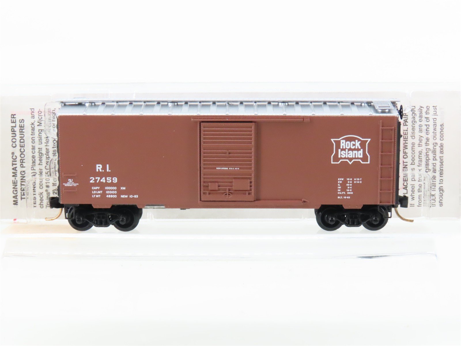 N Scale Micro-Trains MTL 20058 RI Rock Island 40' Single Door Box Car #27459
