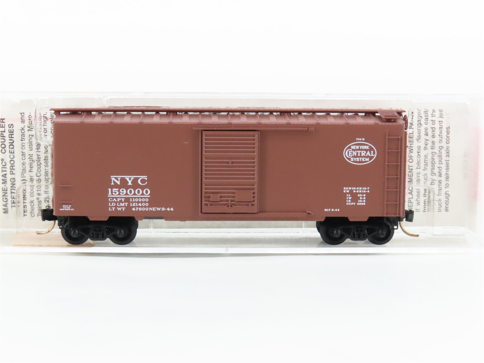 N Scale Micro-Trains MTL 20047 NYC New York Central System 40' Box Car #159000