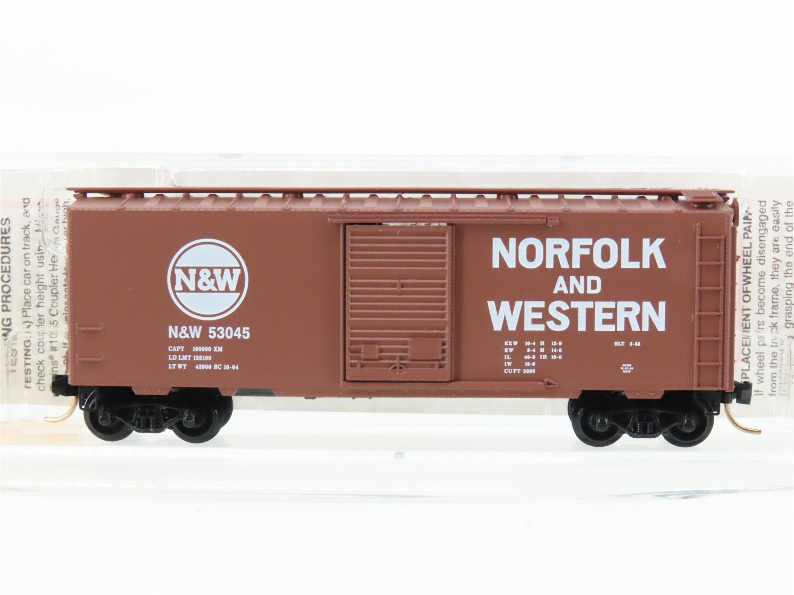 N Scale Micro-Trains MTL 20039 N&W Norfolk & Western 40' Box Car #53045