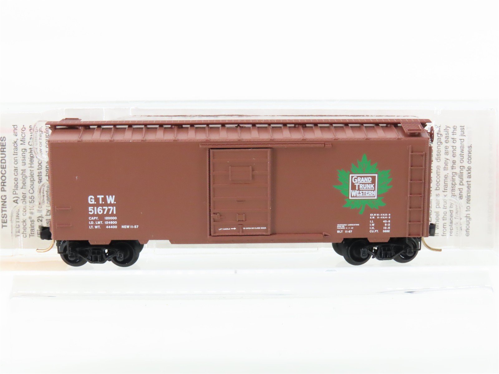 N Scale Micro-Trains MTL 20010 GTW Grand Trunk Western 40' Box Car #516771