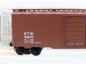 N Scale Micro-Trains MTL 20010 GTW Grand Trunk Western 40' Box Car #516771