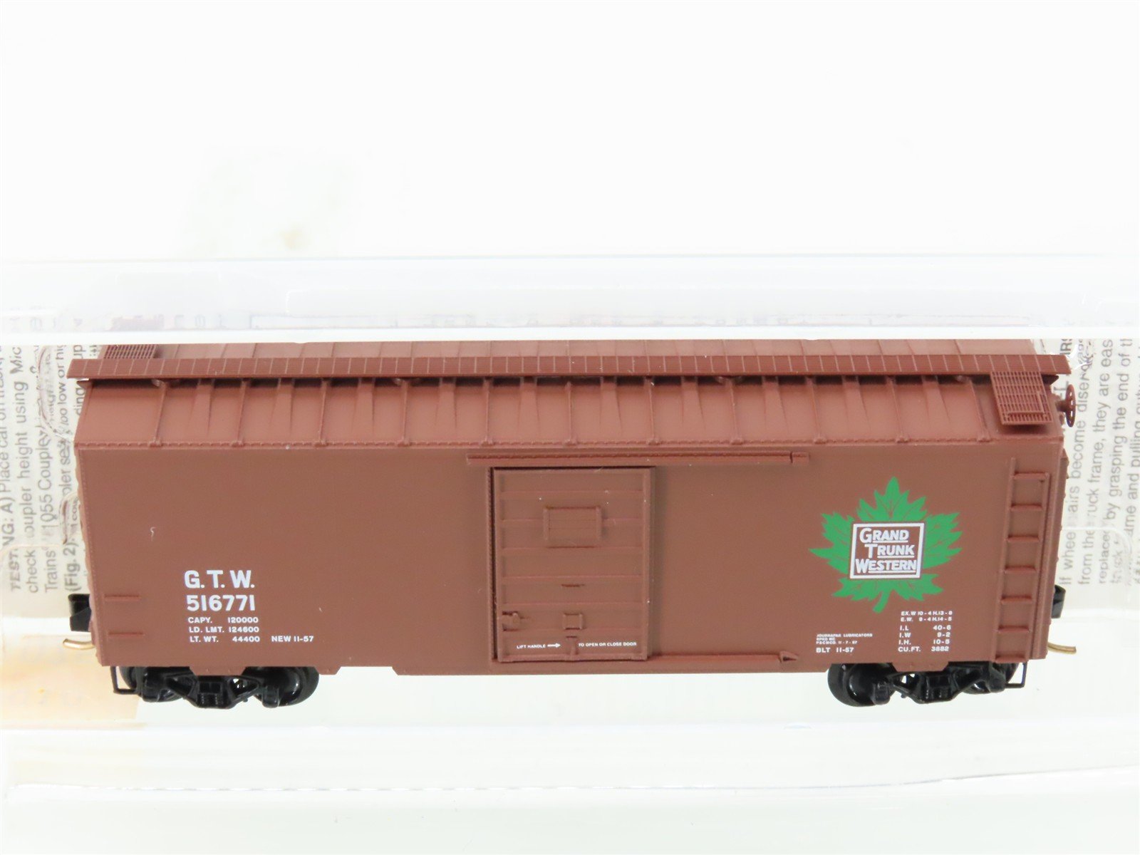 N Scale Micro-Trains MTL 20010 GTW Grand Trunk Western 40' Box Car #516771