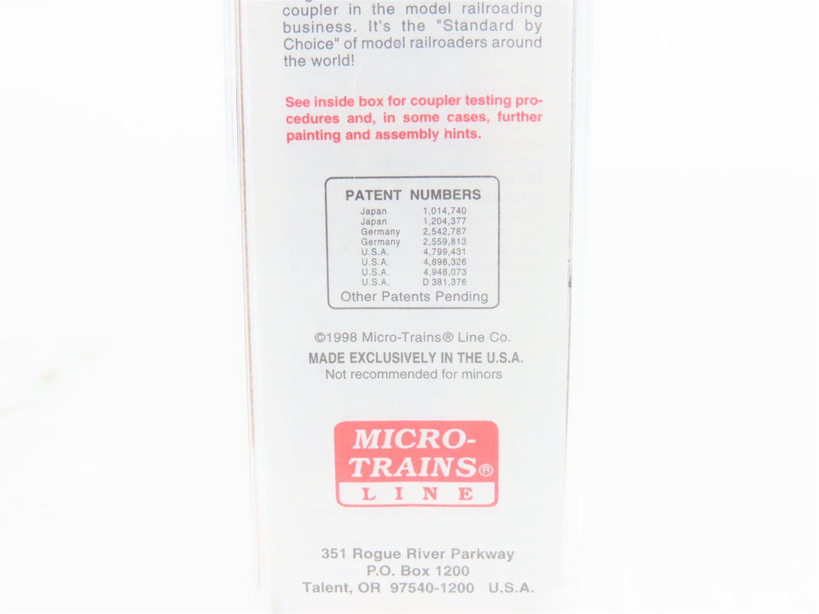 N Scale Micro-Trains MTL 20010 GTW Grand Trunk Western 40' Box Car #516771