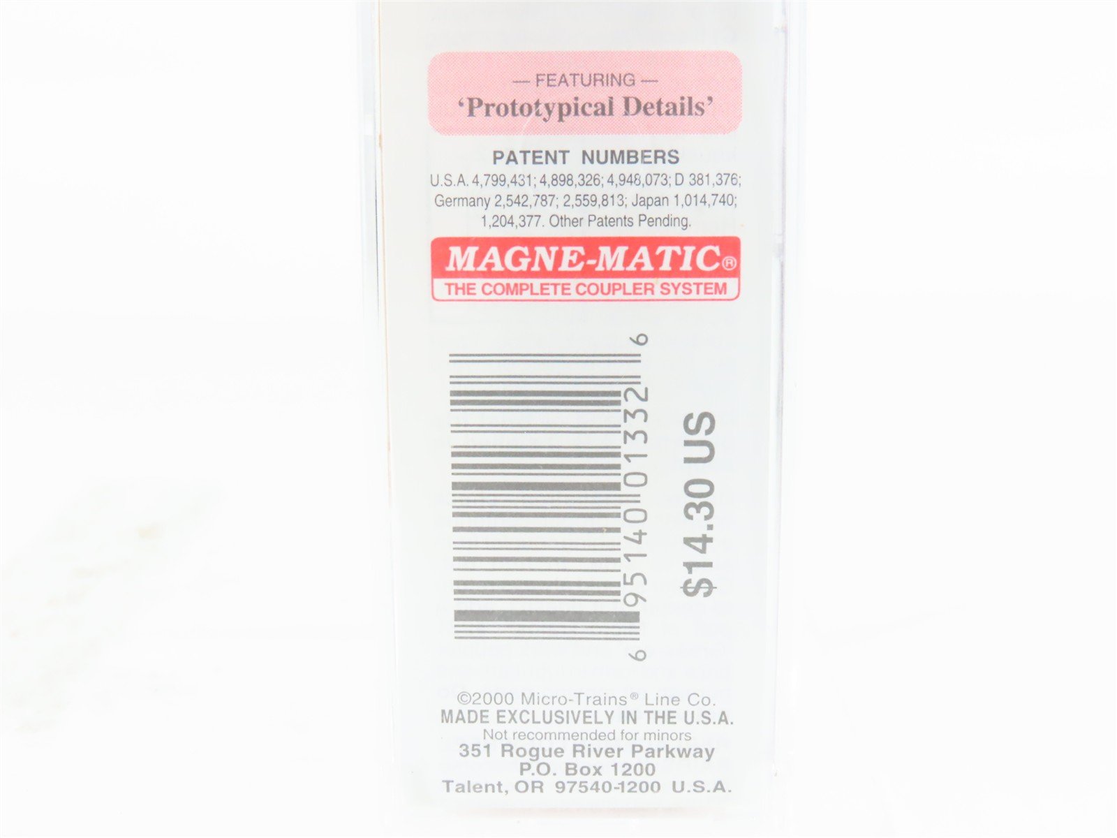 N Scale Micro-Trains MTL 50100 UP Union Pacific 34' Wood Caboose #3248