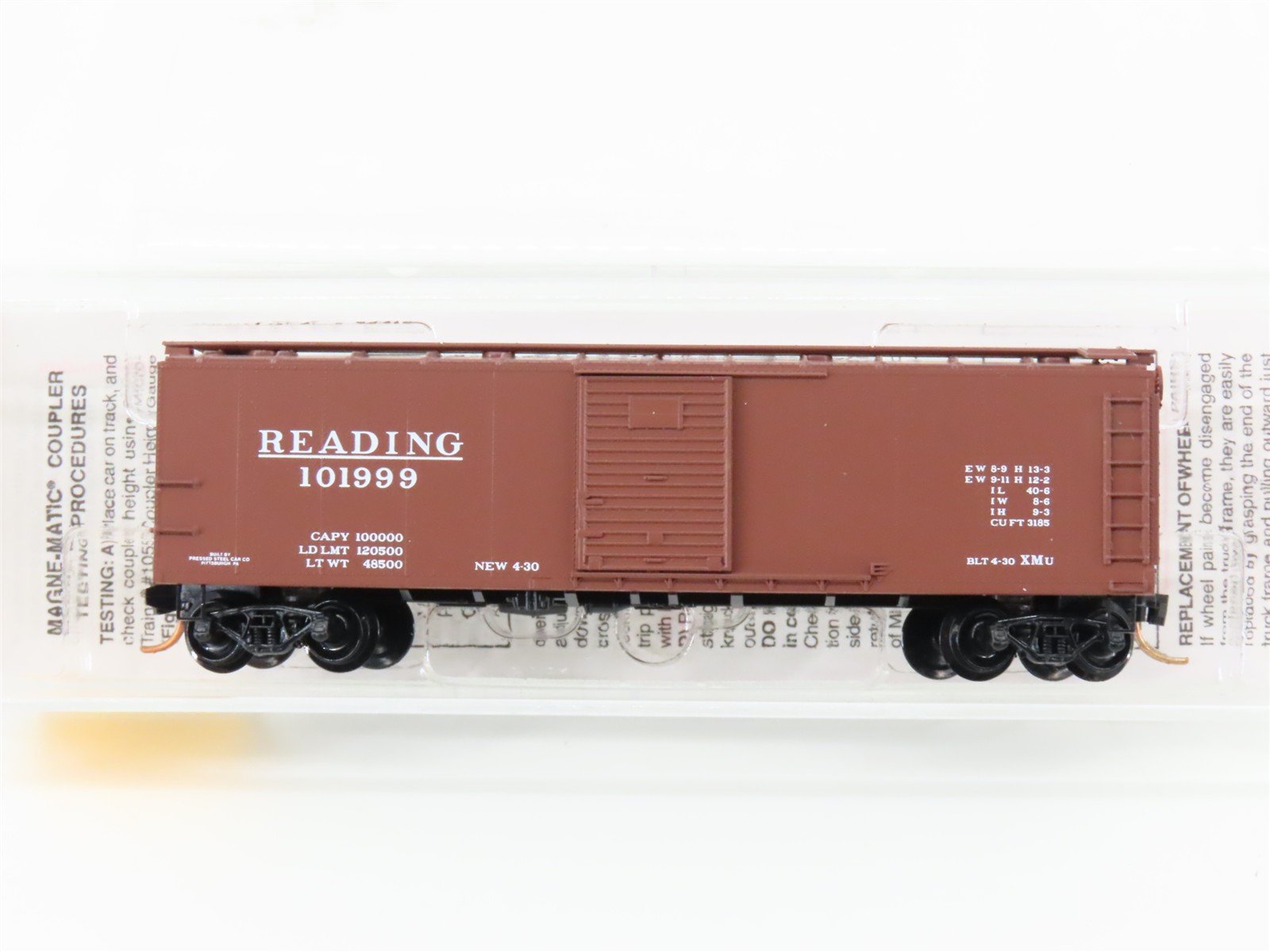 N Scale Micro-Trains MTL 120010 RDG Reading 40' Single Door Box Car #101999